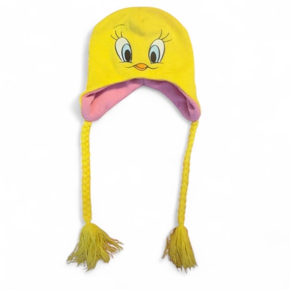 Kids Cartoon Character Yellow and Pink Hat - Picture 1 of 2